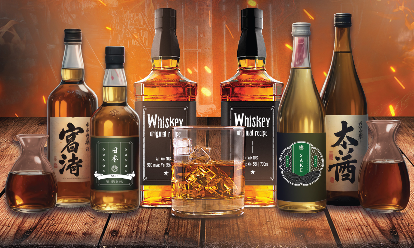 Spirit, Whisky, Sake, etc.