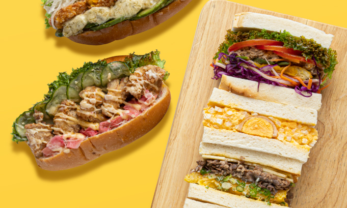 Japanese and Korean Style Sandwiches